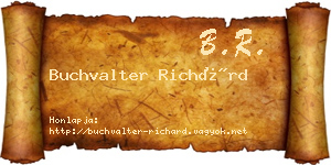 Buchvalter Richárd névjegykártya